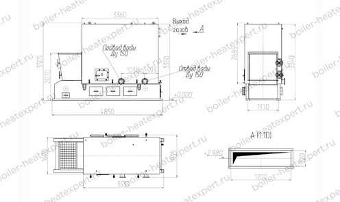 Чертеж котла КВм 2.5 с ТЛПХ