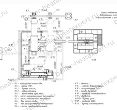 Схема подключения и монтажа водогрейного промышленного {{parts_subject_r}}