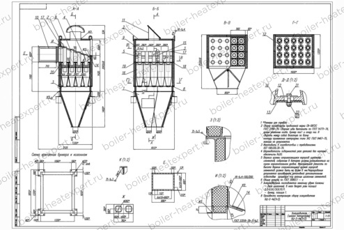 Чертеж циклона БЦ 2 4х 3+2