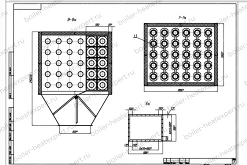 Чертеж батарейного циклона БЦ 2 5х 4+2