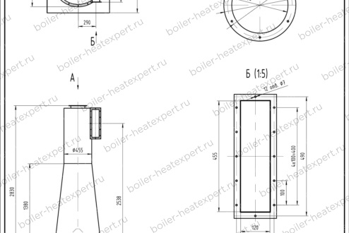 Чертеж циклона ЦОК 7
