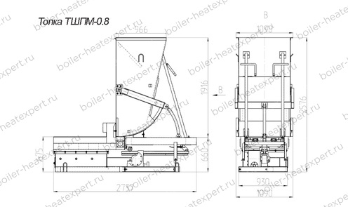 Чертеж топки ТШПМ 0.8