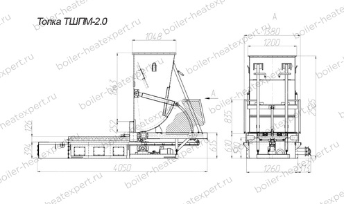 Чертеж топки ТШПМ 2.0