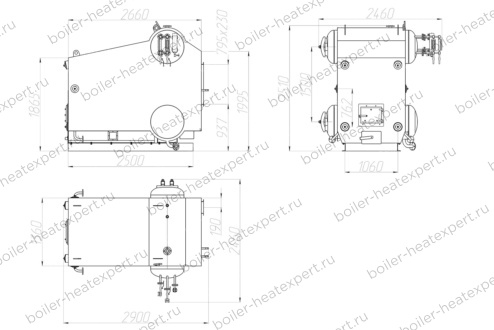 Чертеж парового котла STEAMEXPERT Е 1/9 Р
