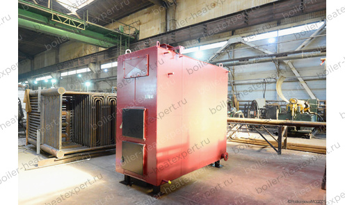 Дровяной водогрейный котел 0.35 МВт / 350 кВт HeatExpert с длинной топкой