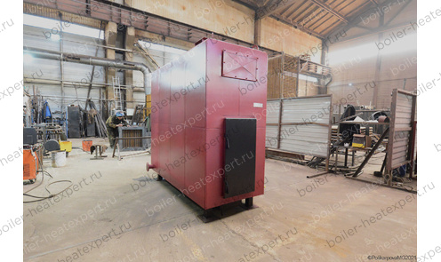 Дровяной твердотопливный котел 0.8 МВт / 800 кВт HeatExpert с длинной топкой